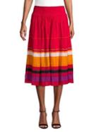 Context Colorblock Cotton A-line Skirt