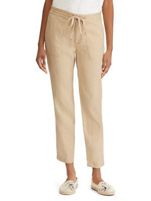 Lauren Ralph Lauren Petite Straight Linen Pants