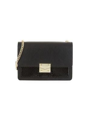 Karl Lagerfeld Paris Corinne Embossed Leather Shoulder Bag