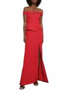Bcbgmaxazria Off-the-shoulder Peplum Gown