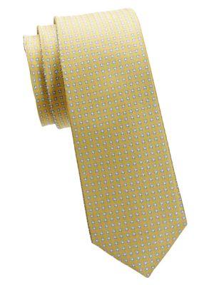 Black Brown Square-dot Silk Tie