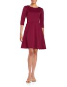 Donna Morgan Textured Fit-and-flare Dress