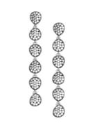 Nadri Silvertone & Crystal Drop Earrings