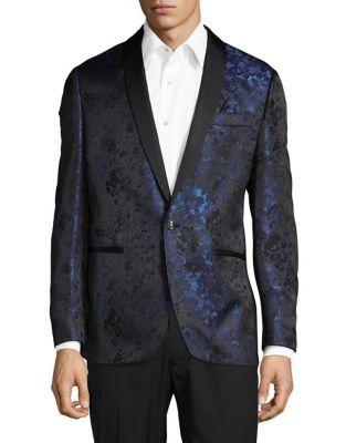 Tallia Orange Camouflage Shawl Lapel Blazer