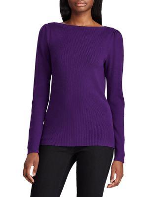 Lauren Ralph Lauren Puff-sleeve Boatneck Sweater