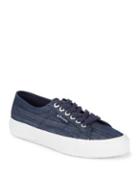 Superga Textured Canvas Low Top Sneakers