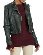 Lauren Ralph Lauren Relaxed-fit Leather Moto Jacket