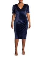 Rachel Rachel Roy Plus Clemence Velvet Sheath Dress