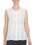Cece By Cynthia Steffe Spring Meadow Solid Sleeveless Blouse