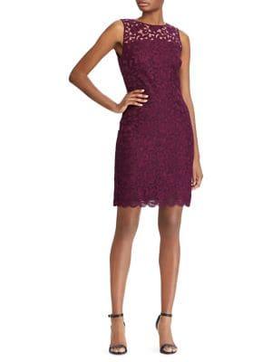 Lauren Ralph Lauren Petite Floral Lace Mini Dress