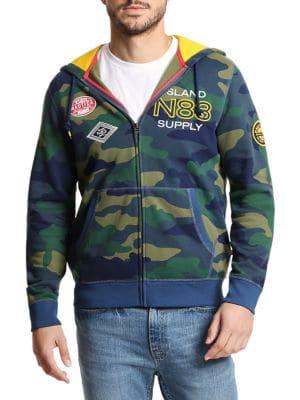 Nautica Classic-fit Camo Fleece Hoodie