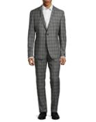 Strellson Slim Shadow Plaid Suit