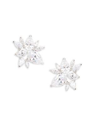 Nadri Corsage Crystal Cluster Earrings
