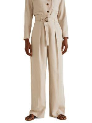 Mango Buckled High-waisted Trousers