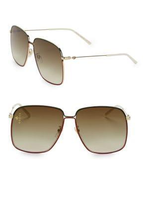 Gucci 62mm Square Sunglasses