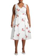 Calvin Klein Plus Plus Floral Fit-&-flare Dress