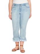 William Rast Plus Ankle Skinny Tiered-hem Jeans