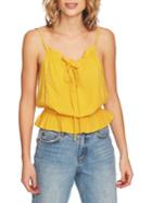 1.state Fagoting-trimmed Spaghetti Strap Blouse