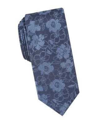 Lord Taylor Buckeye Floral Slim Tie