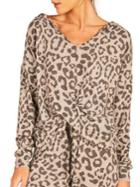 Vintage Havana Leopard-print Twist-front Hoodie