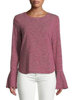 Highline Collective Crewneck Flounce Sleeve Top