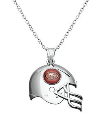 Dolan Bullock Nfl San Francisco 49ers Sterling Silver Helmet Pendant Necklace