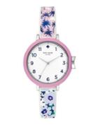 Kate Spade New York Park Row Silvertone And Multicolored Strap Watch