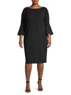 Calvin Klein Plus Loop Bell Sleeve Shift Dress