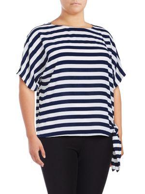Michael Michael Kors Plus Stripe Stretch Top