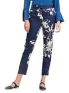 Donna Karan New York Floral Straight-leg Pants