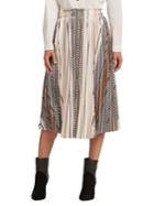 Donna Karan Printed Pleated Skirt