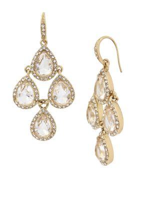 Miriam Haskell Basic Ears Crystal Chandelier Earrings