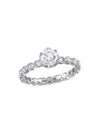 Sonatina 14k White Gold & Diamond Raised Scalloped Engagement Ring