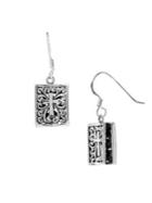 Lord & Taylor 925 Sterling Silver Square Cross Drop Earrings