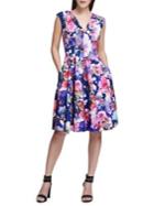 Donna Karan Floral Fit-&-flare Dress