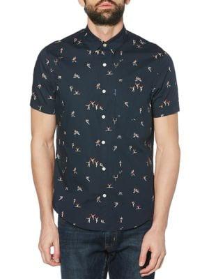 Original Penguin Heritage-fit Homecoming Conversational Printed Shirt