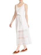 Lauren Ralph Lauren Lace-trim Poplin Sleeveless Dress