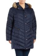 Andrew Marc Plus Faux Fur-trimmed Hooded Down Coat