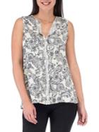 B Collection By Bobeau Lily Pleat Back Sleeveless Top