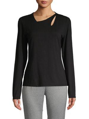 Vince Camuto Asymmetrical Neck Stretch Top
