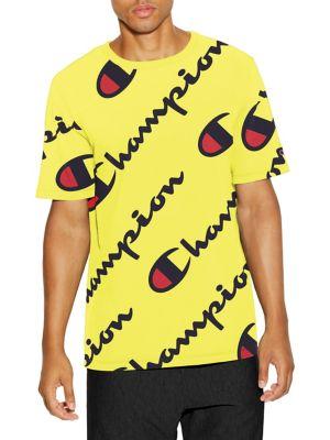 Champion All Over Script Heritage Cotton Tee