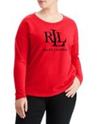 Lauren Ralph Lauren Plus Contrasting Logo Sweatshirt