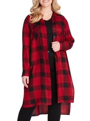 Jessica Simpson Plaid Pixel Shirt