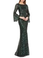 Carmen Marc Valvo Infusion Sequin Embellished Mermaid Gown