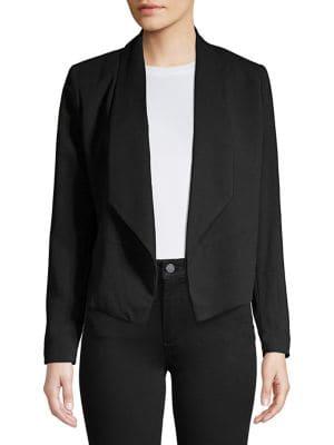 Philosophy Apparel Cropped Open Front Blazer