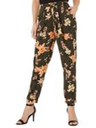 Dorothy Perkins Kady Khaki Paperbag Waist Joggers