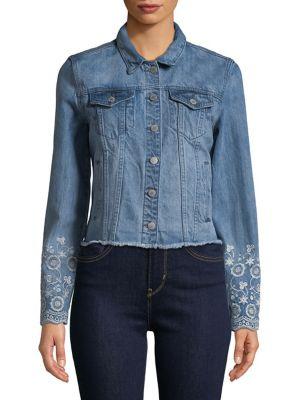 Buffalo David Bitton Frayed Hem Denim Jacket