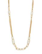 Design Lab Lord & Taylor Faux Pearl-accented Chain-link Necklace