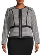 Calvin Klein Houndstooth Seamed Top