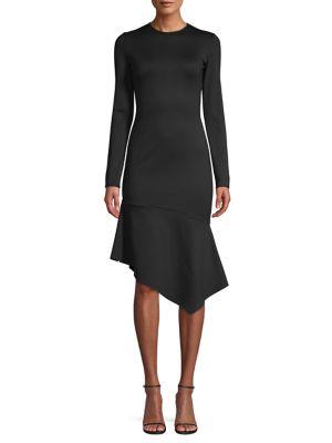 Black Halo Maddox Asymmetric Sheath Dress